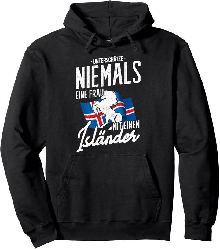 Islandpferde Mädchen Damen Islandflagge Isländer Pferde Pullover Hoodie