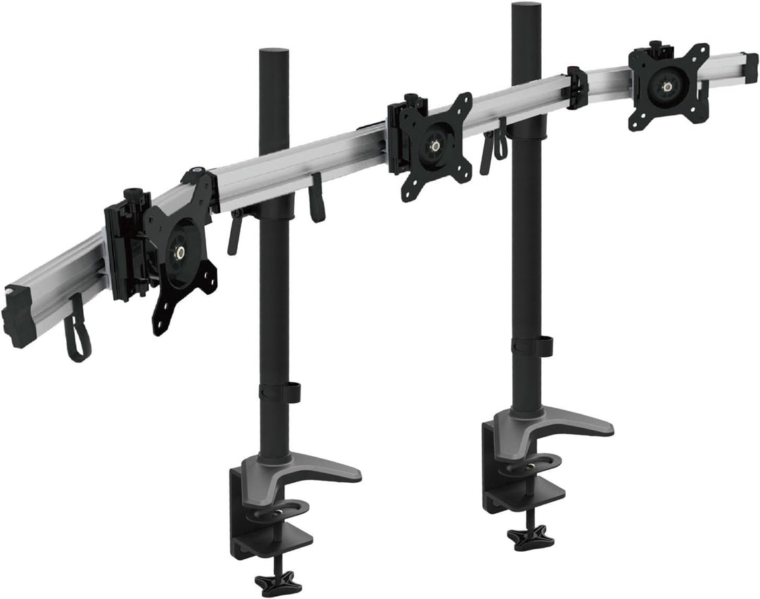 HFTEK 3-Fach-Monitorarm-Halterung Halter Tischhalterung für 3 Monitore von 15 – 34 Zoll mit Tisch-Kl
