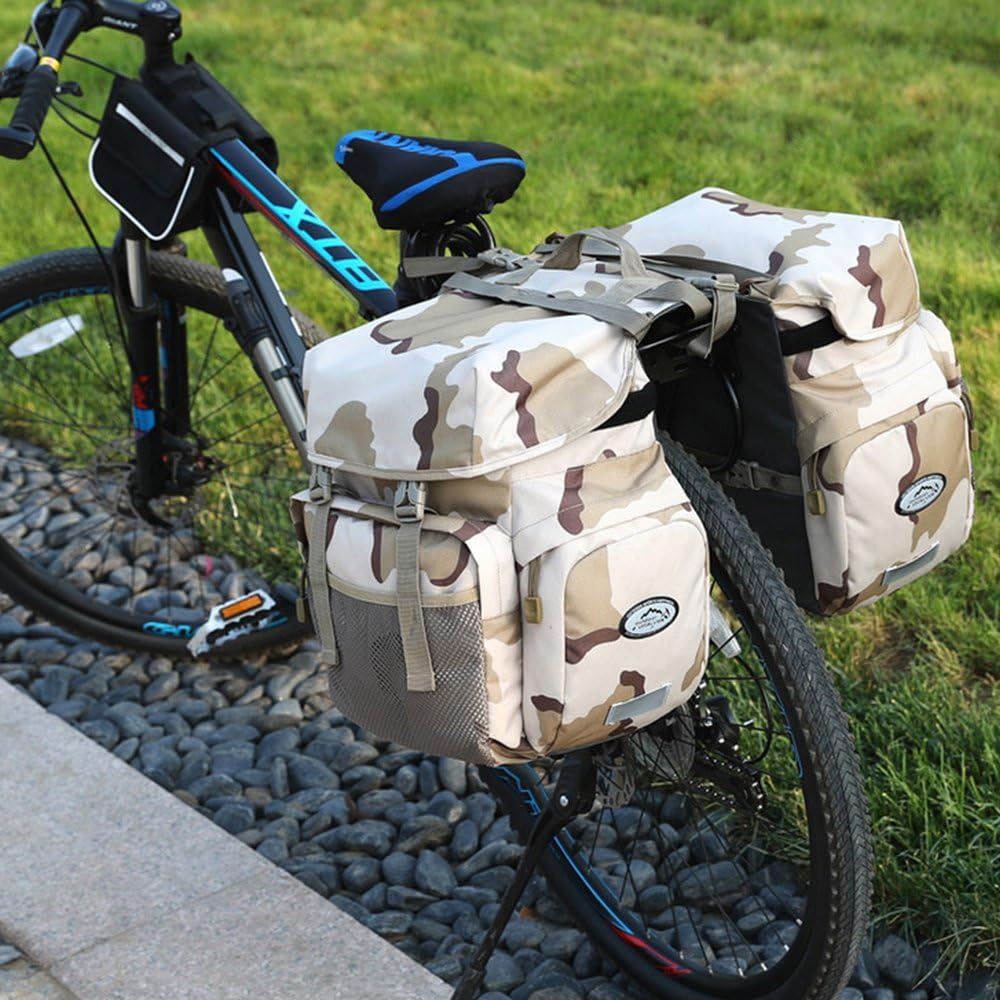 ZTZ 50L Fahrradtaschen Gepäckträger, wasserdichte Fahrradtaschen aus Hochdichtem 600D Polyester für