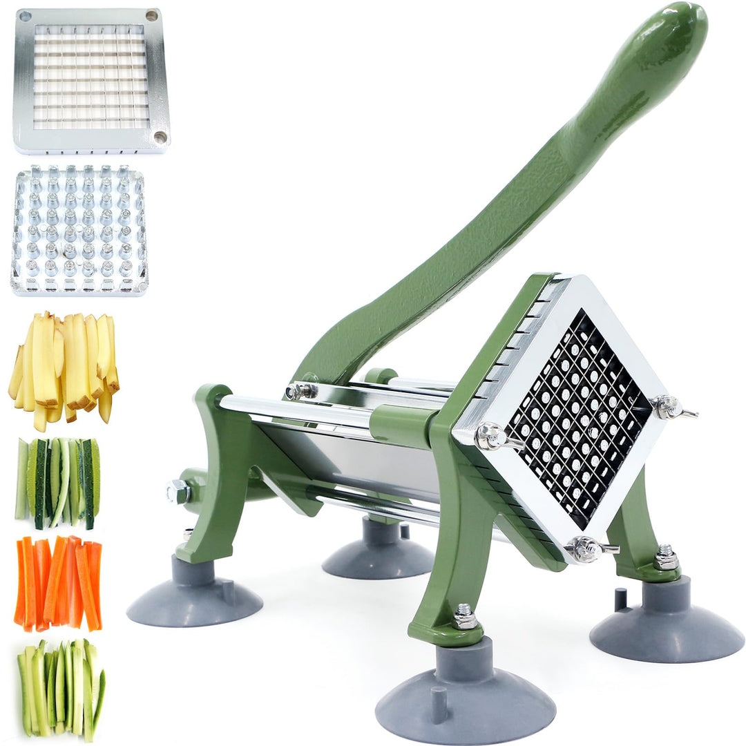 EasyVibe Pommes Frites Commercial Pommesschneider Professioneller mit Saugfüssen Komplettset, 3/8" K
