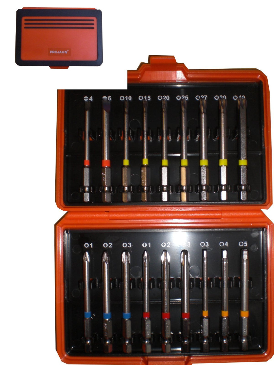 Projahn 1/4 Zoll Bit Box mit markierten Bits 18-teilig 4093