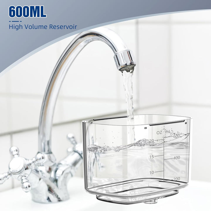Munddusche mit 10 Einstellbaren Druckstufen, 600ml Fassungsvermögen, Oral Irrigator mit 5 multifunkt