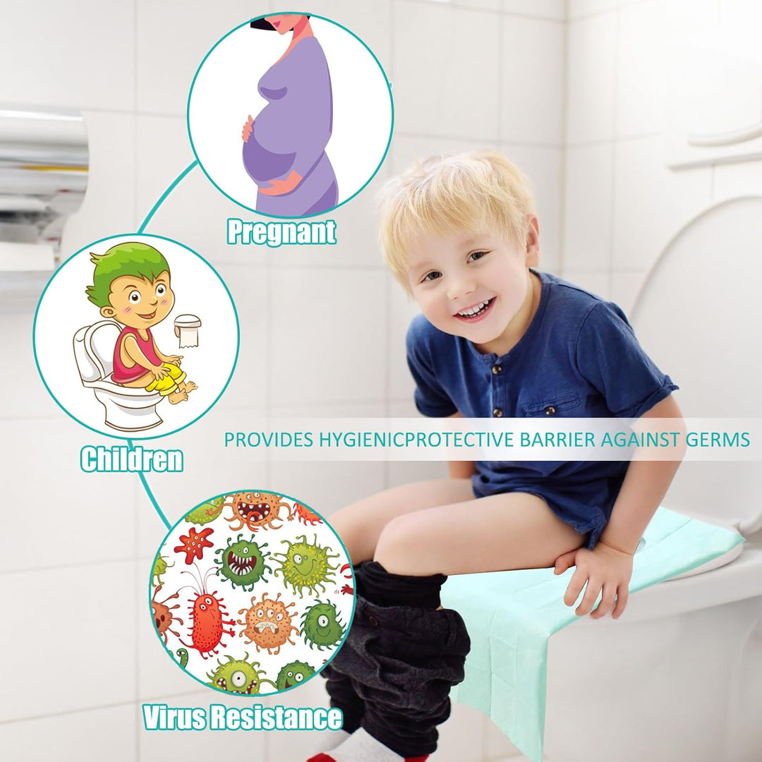 60 Stück Einweg Toilettenauflage, Einweg Toilette Auflage,Toiletten Sitzbezug für Kinder und Erwachs