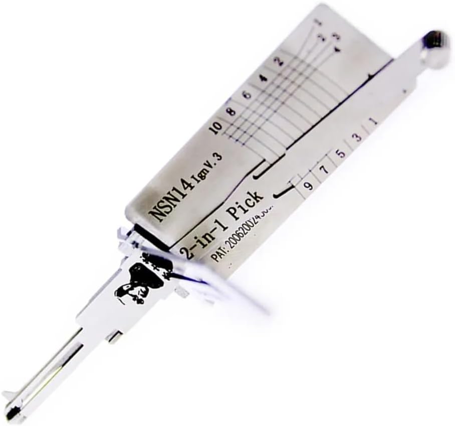 RLOKK NSN14 2 in 1 Dietrich und Decoder, Autoschlüsselleser, Auto Lock Pick, Professionelle Schlosse