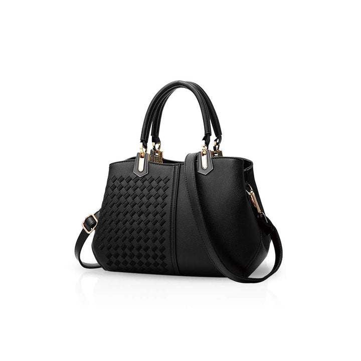 NICOLE&DORIS Frau Dame Handtaschen Schultertasche Taschen Shopper Umhängetasche PU Schwarz A, Schwar