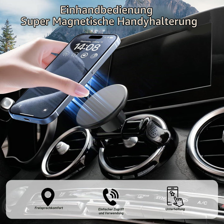MagSafe Handyhalterung für Mercedes Benz [Runde Lüftung], Einhand Bedienung Für Mercede Benz A/B/C/E