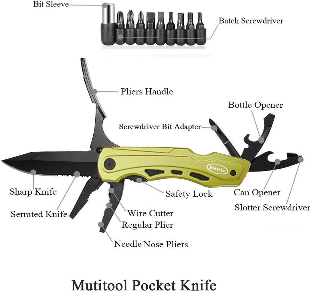 RoverTac Tasche Multitool Messer für Männer Geschenke, Geschenke für Männer Ihn Ehemann Freund, Männ