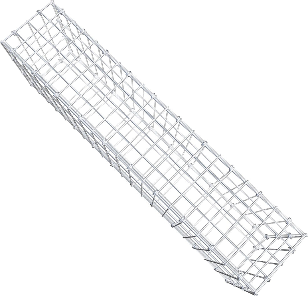 GABIONA - Gabione LxHxT: 100 x 30 x 20 cm - Gabionenmauer für Steine ab 45mm Körnung - Maschenweite