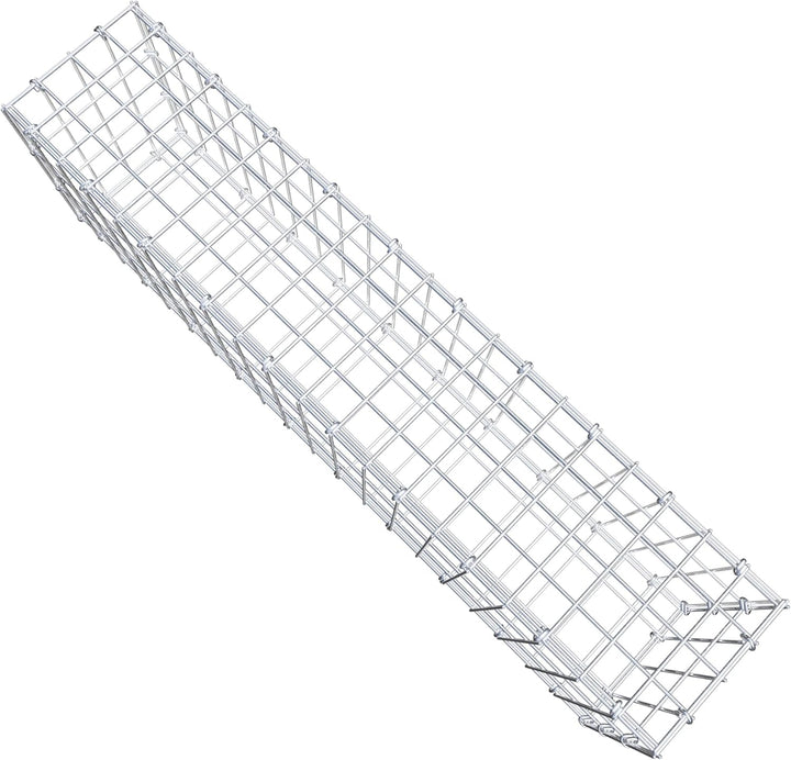 GABIONA - Gabione LxHxT: 100 x 30 x 20 cm - Gabionenmauer für Steine ab 45mm Körnung - Maschenweite