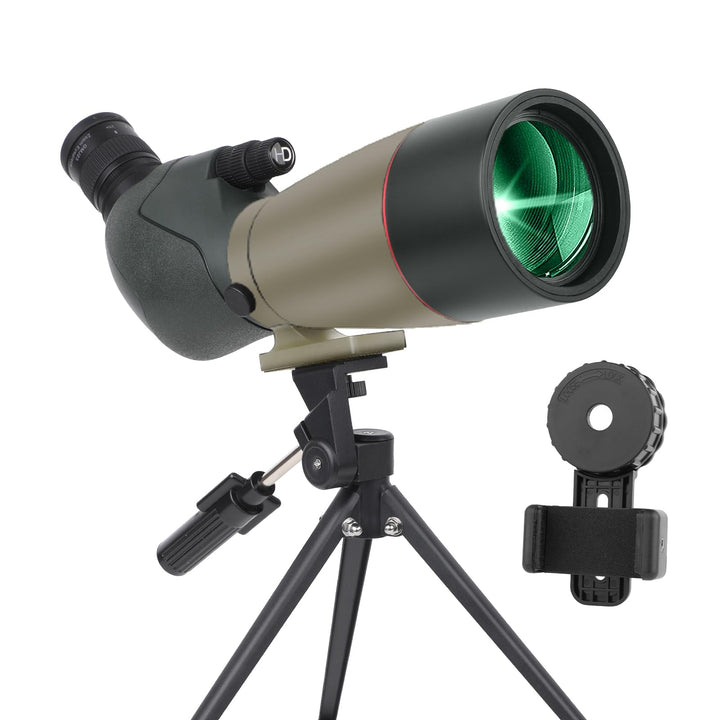 25-75X70 Spektiv für Zielschiessen - HD Spektiv mit Stativ Tragetasche & Smartphone Halterung - BAK4