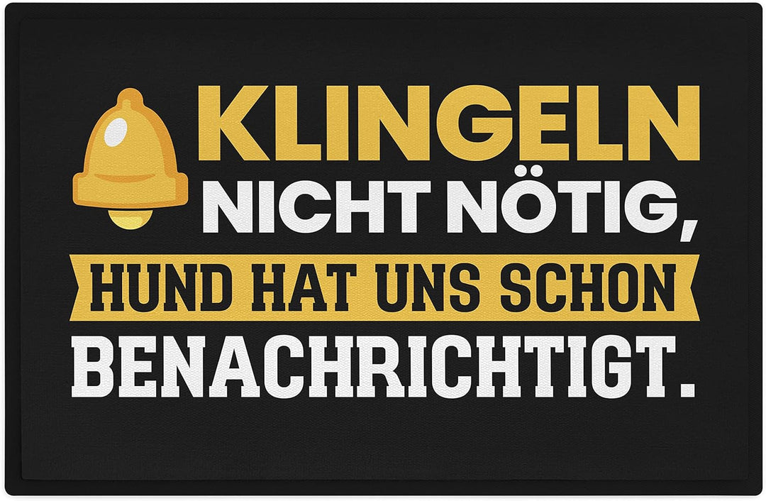 Trendation - Hundebesitzer Geschenk Hund Fussmatte mit Spruch Geschenkdiee 60x40 cm