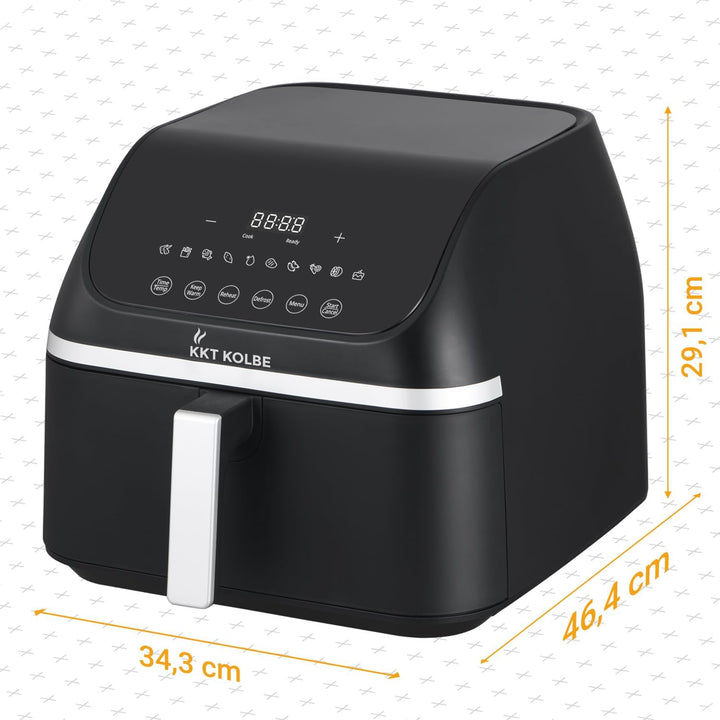 KKT KOLBE Heissluftfritteuse | Airfryer | 8,5L | 10 Programme | 13 Funktionen | sehr leise | Frittie