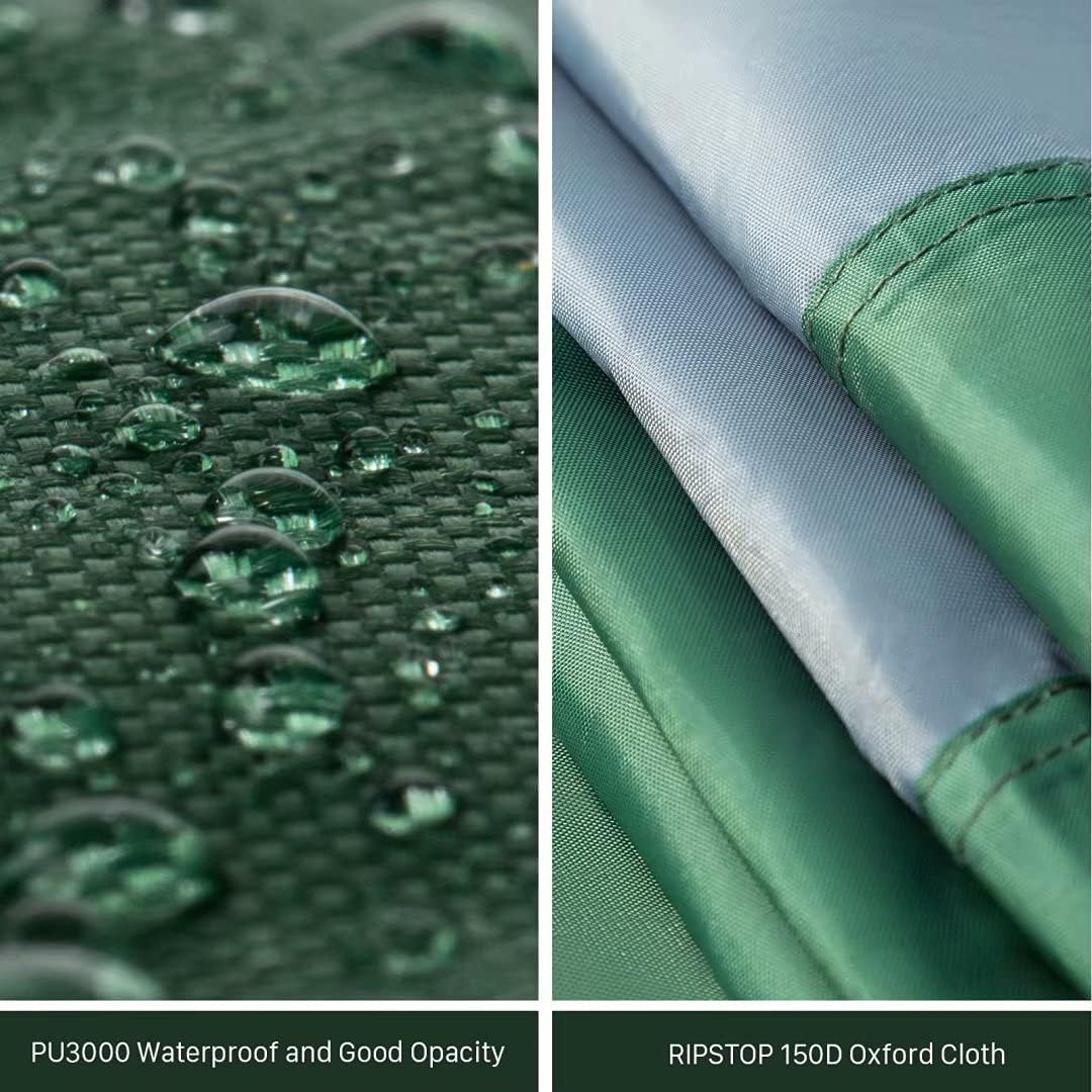 Forceatt Zeltplane, 3,7 * 4,3 m Tarp Ultraleicht mit 6 Umreifungspunkten, Anti-UV & wasserdicht Tarp