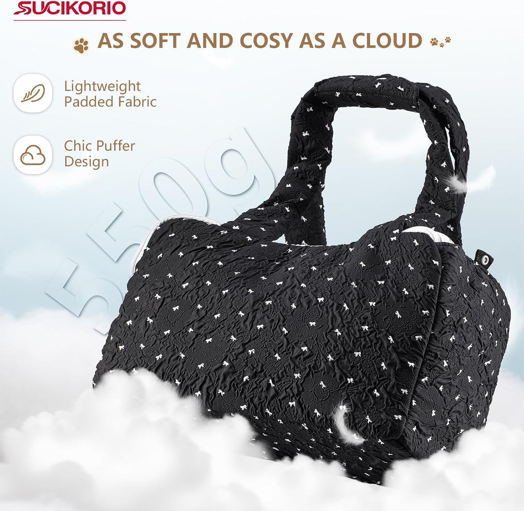 Hundetasche Flugzeug 40x30x23cm Faltbare Hundetragetasche bis 5kg | Wasserdicht Puffy Hunde Katzen T