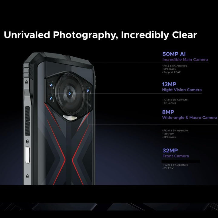 DOOGEE S118 Smartphone ohne Vertrag, Helio G99 Octa Core 20GB + 512GB, 10800mAh Akku / 33W, Robustes