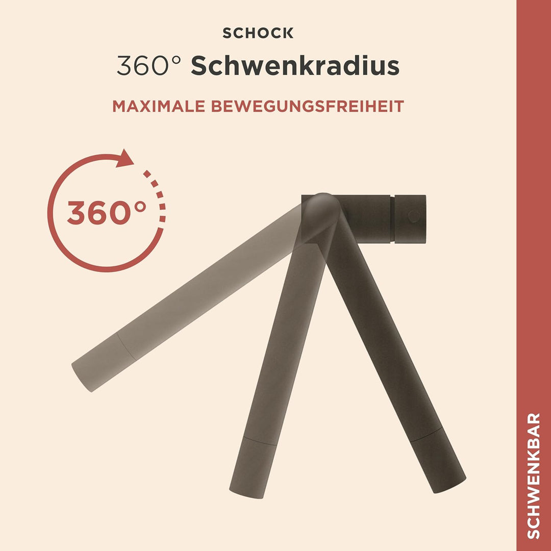 SCHOCK Küchenarmatur Epos Bronze – braune hochdruck Armatur mit Festauslauf und Standard Norm-Anschl