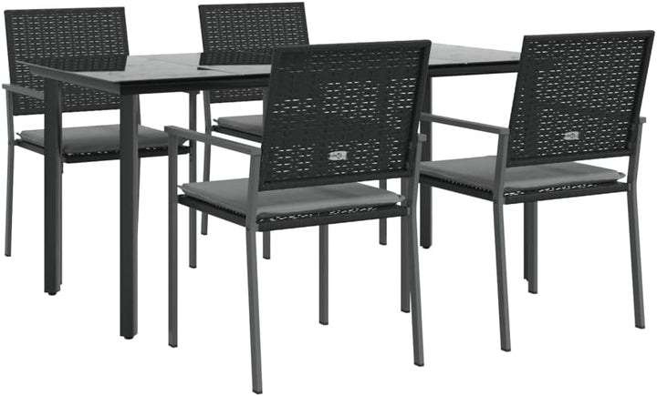 Festnight Poly Rattan Sitzgruppe Gartenmöbel Set Garten Essgruppe 4 Personen Gartenmöbel Set mit 6 G