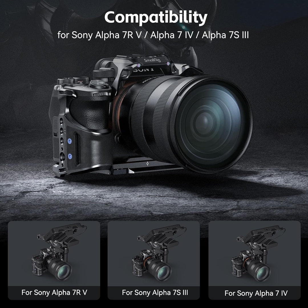 SMALLRIG Cage Kit mit Kabelklemme für Sony Alpha 7R V/Alpha 7 IV/Alpha 7S III, Kamerakäfig mit Mehre