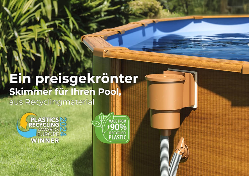 Gre AR100W - Skimmer für Standard-Pools + Ventilantrieb, Farbe braun Braun Einheitsgrösse, Braun Ein