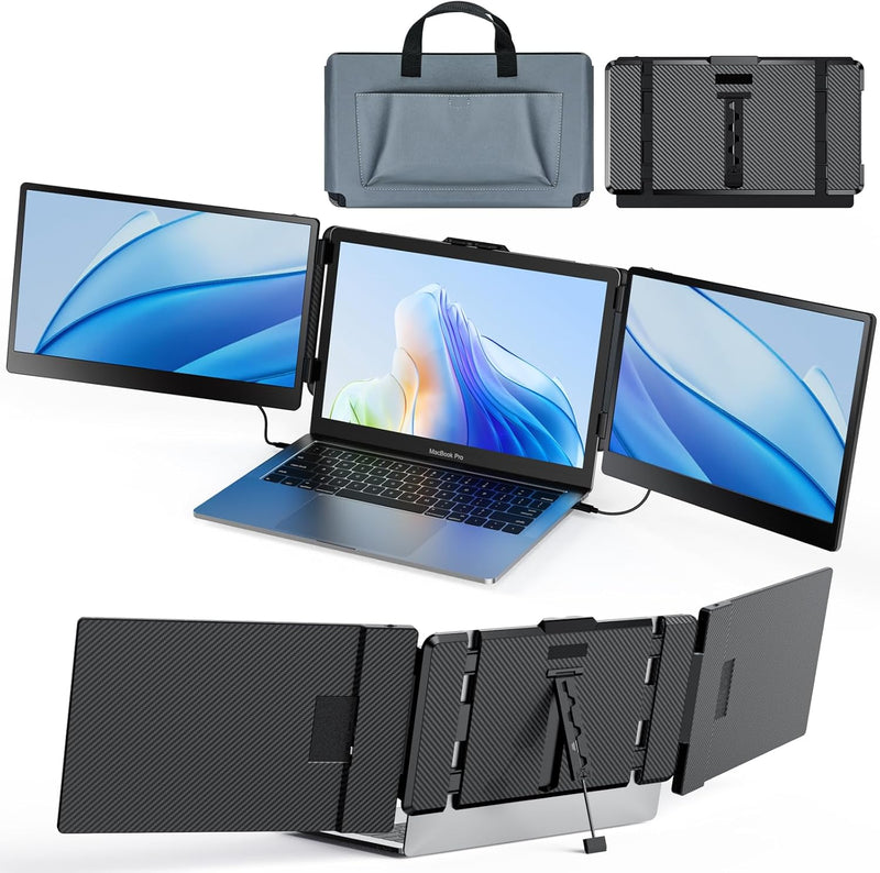 SMISEACOW Tragbarer Monitor S2 – Mobile Laptop Bildschirm Erweiterung 14 Zoll FHD 1080P Portable Mon