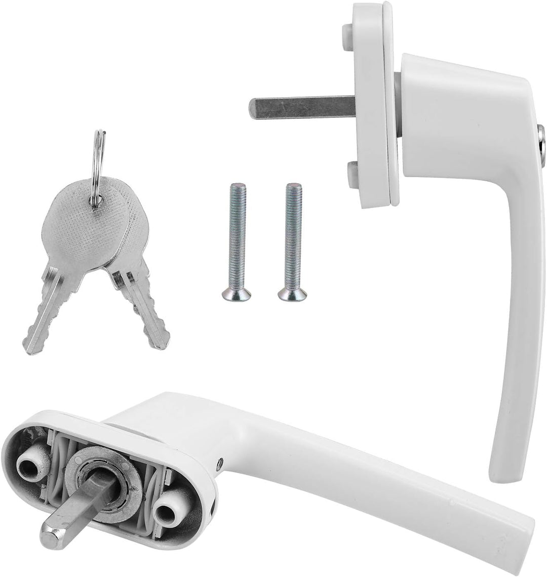 Eulenke Abschliessbarer Sicherheitsfenstergriff - 8er Pack Weiss inklusive 16 Schlüssel und Schraube