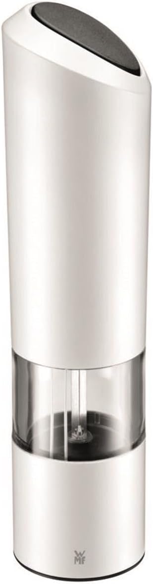 WMF Elektrische Mühle 21 cm, Salz- und Pfeffermühle unbefüllt, Kunststoff, Keramikmahlwerk, weiss Si