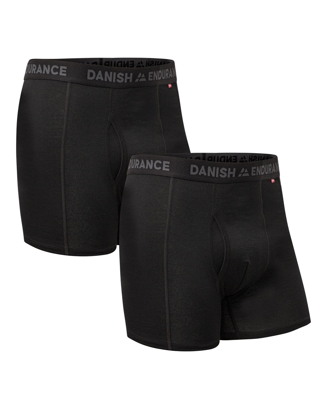 DANISH ENDURANCE Merino Boxershorts Herren, 2er Pack | Merino Boxershorts mit oder ohne Eingriff, Ge