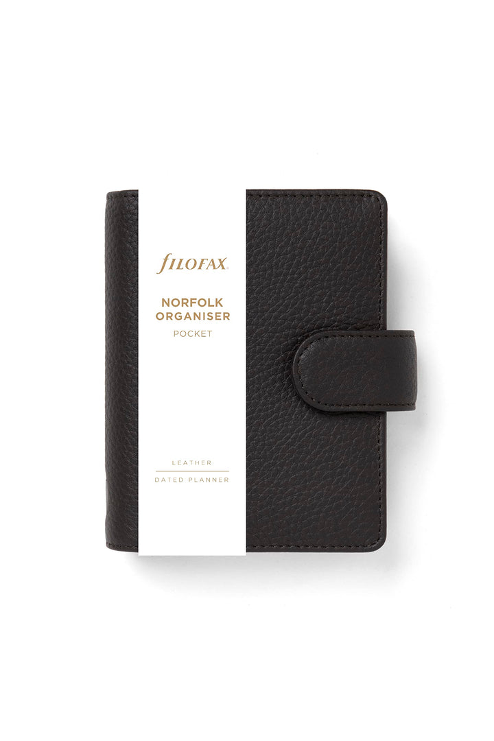 Filofax Pocket Norfolk Organizer – Espresso, espresso