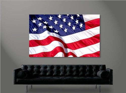 islandburner Bild Bilder auf Leinwand USA Amerika Flagge Stars And Stripes 1p XXL Poster Leinwandbil