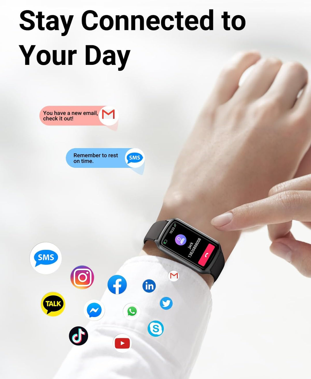 Fitness Tracker Fitnessuhr Damen Herren, bis zu 7 Tage Akkulaufzeit, 20+ Trainningsmodi, SpO2 Tracki