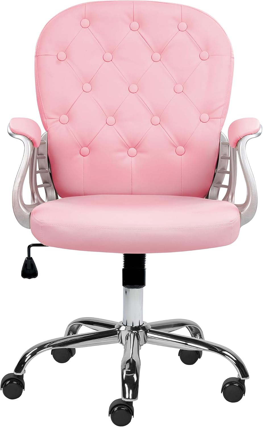 Büro Schreibtischstuhl Drehstuhl Kunstleder Verstellbar Lehne Rosa Princess