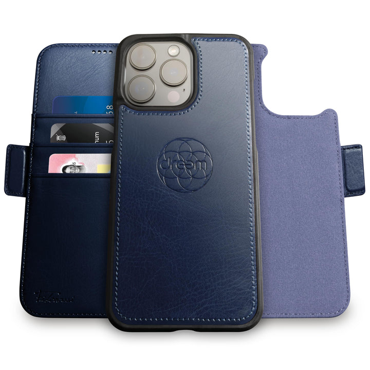 Dreem Fibonacci iPhone 14 Pro Max Brieftaschen-Etui / 2-in-1 stossfestes Etui und abnehmbares Folio