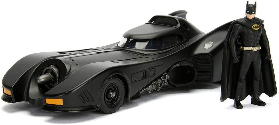 Jada Toys Batmobil 1989, hochdetailiertes 1:24 Modellauto inkl. Batman-Figur, Cockpit und Türen könn