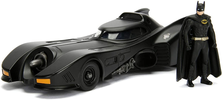 Jada Toys Batmobil 1989, hochdetailiertes 1:24 Modellauto inkl. Batman-Figur, Cockpit und Türen könn