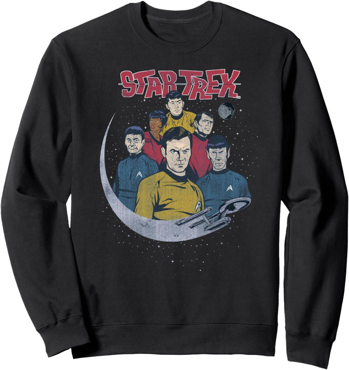 Star Trek The Original Series Group Shot Vintage Poster Sweatshirt