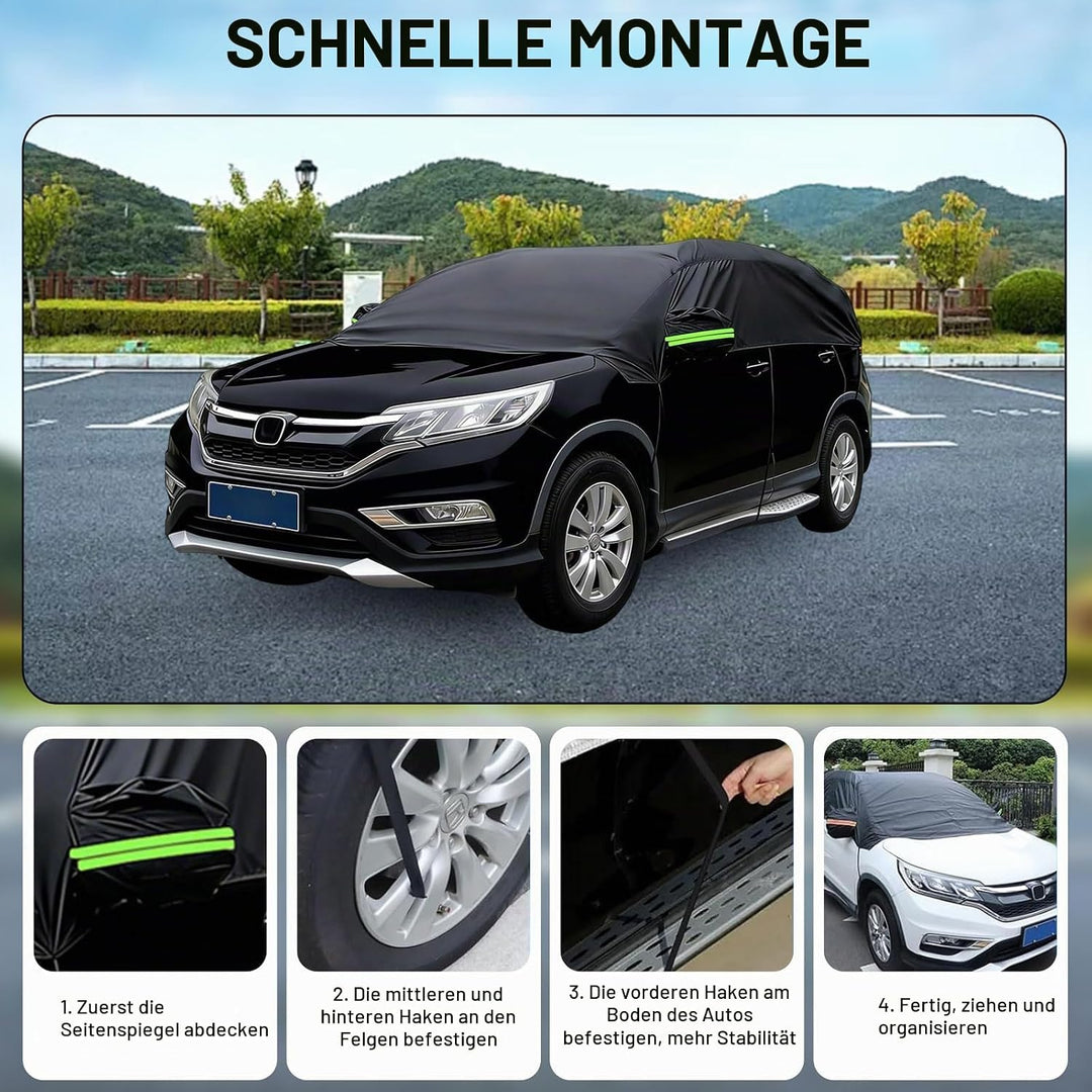 Auto Halbgarage Wasserdicht Universal Halbgarage Autoabdeckung, Abdeckplane Auto All Weather, Wasser