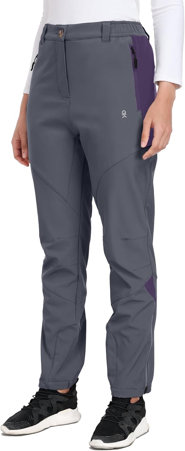 Little Donkey Andy Damen Winter Wanderhose Skihose Trekkinghose Snowboardhose, Softshell-Hose, Fleec