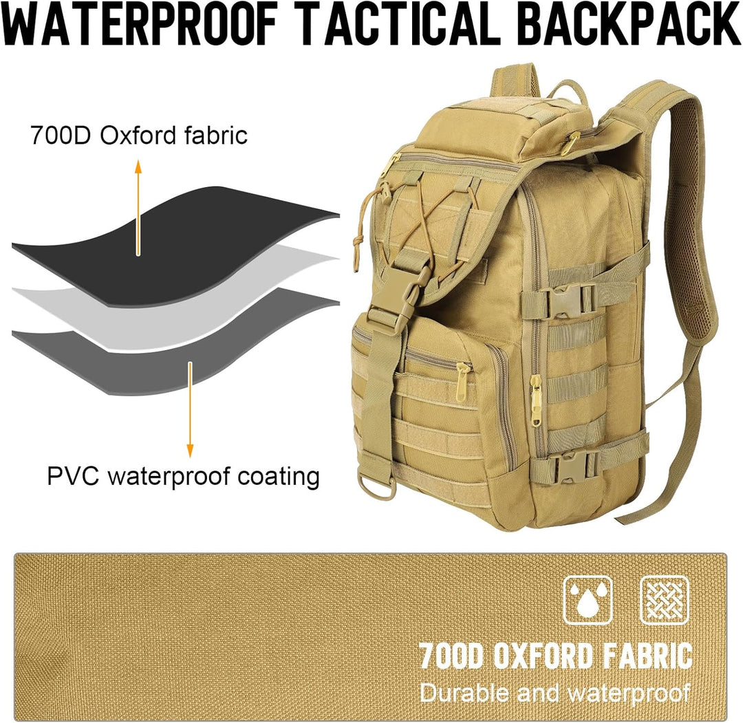 SHANNA Militärrucksack 35L/50L Armee Rucksack Molle, Hohe Kapazität Trekkingrucksack Wanderrucksäcke