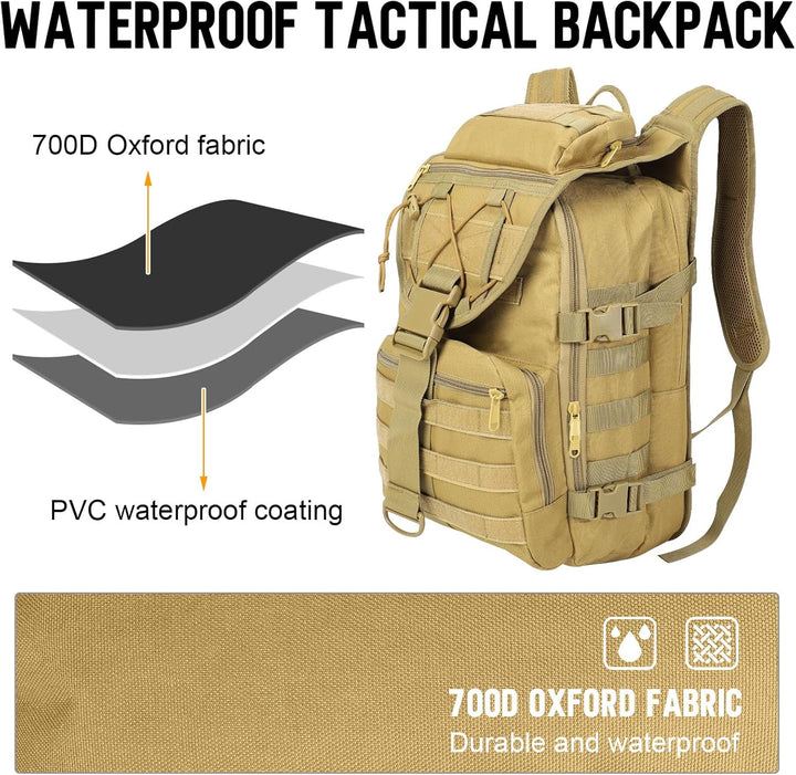 SHANNA Militärrucksack 35L/50L Armee Rucksack Molle, Hohe Kapazität Trekkingrucksack Wanderrucksäcke