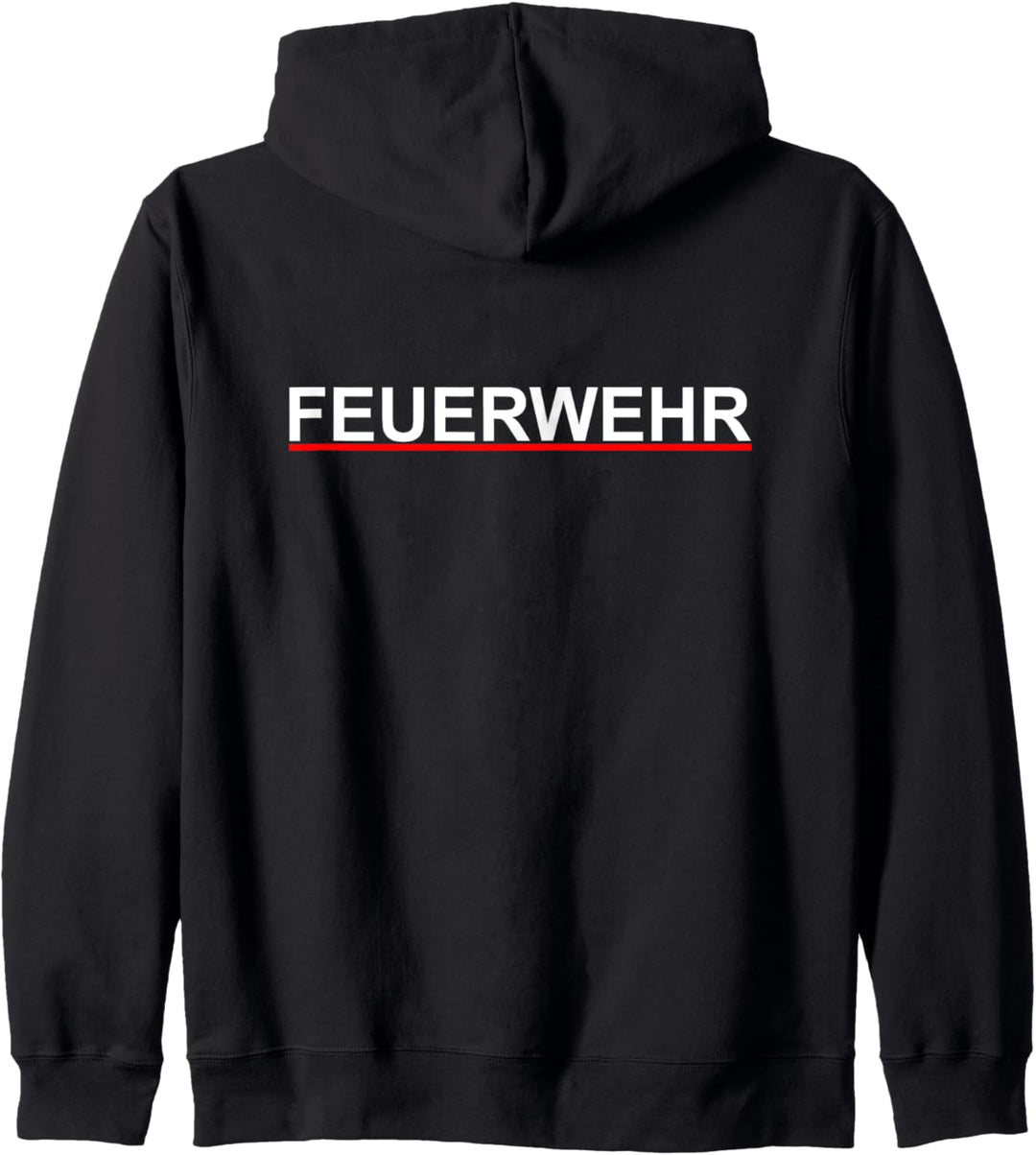 Feuerwehr Sweatjacke mit Rotem Streifen Kapuzenjacke