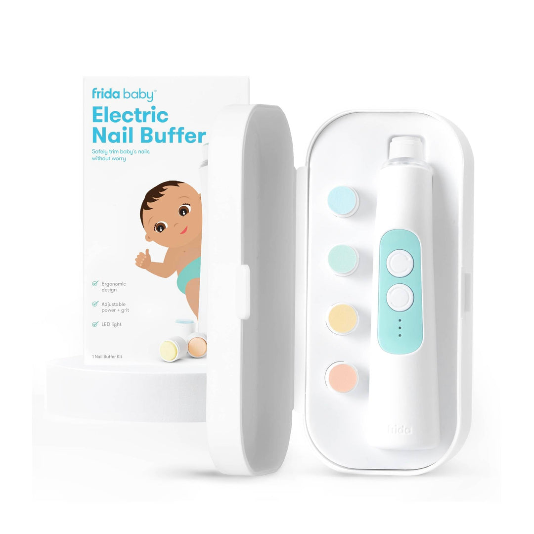 FRIDA Baby Elektrische Nagelpuffer | Sicher + Einfach Baby Nagelfeile Baby Nagelknipser + Nagelschne