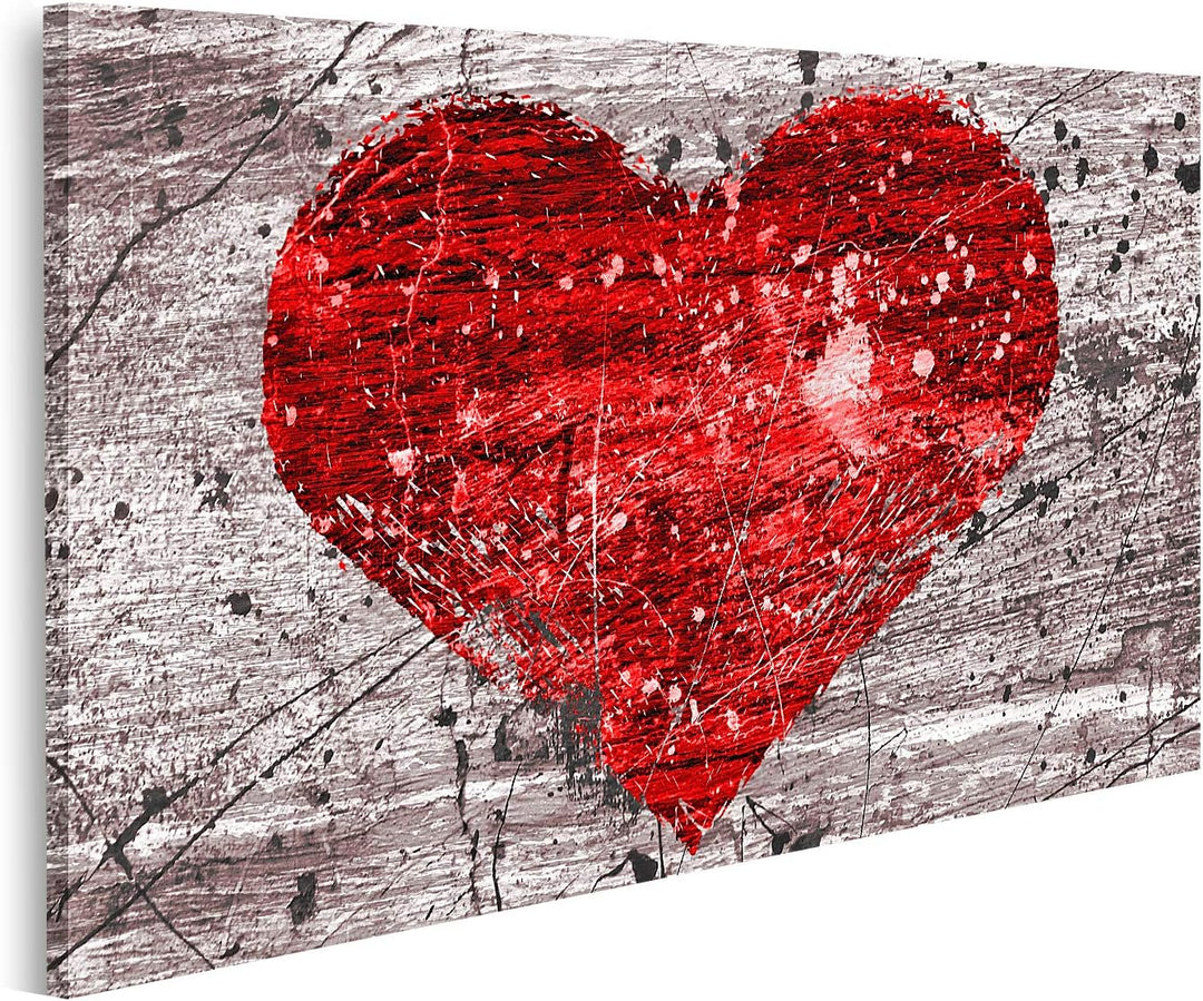 islandburner Bild auf Leinwand Grunge Hintergrund Mit Abstraktem Herz Bilder Wandbilder Poster Leinw