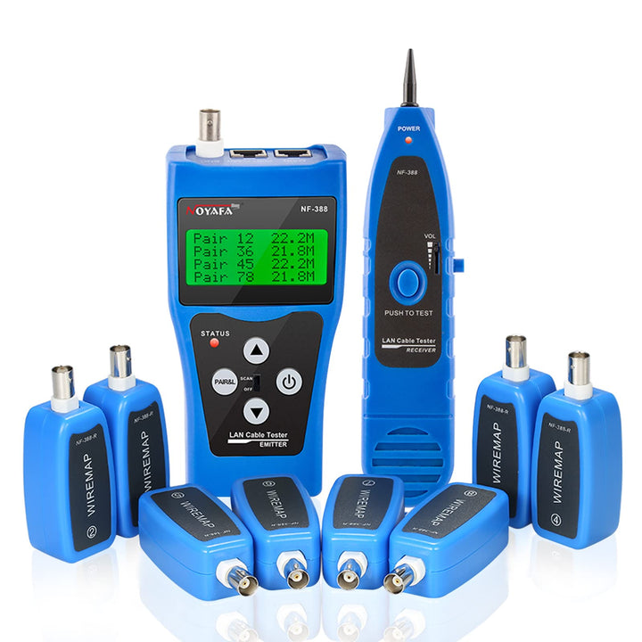 NOYAFA NF-388-B Mehrzweck-Netzwerk-Kabel-Tester Tracker Tracer Test Ethernet NF-308 mit 1 Fernbedien