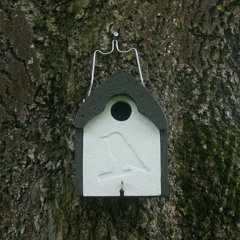 Nistkasten Holzbeton für Stare, Gartenrotschwänze &amp; Mittelspecht | Brutkasten für Vögel Wetterfest |