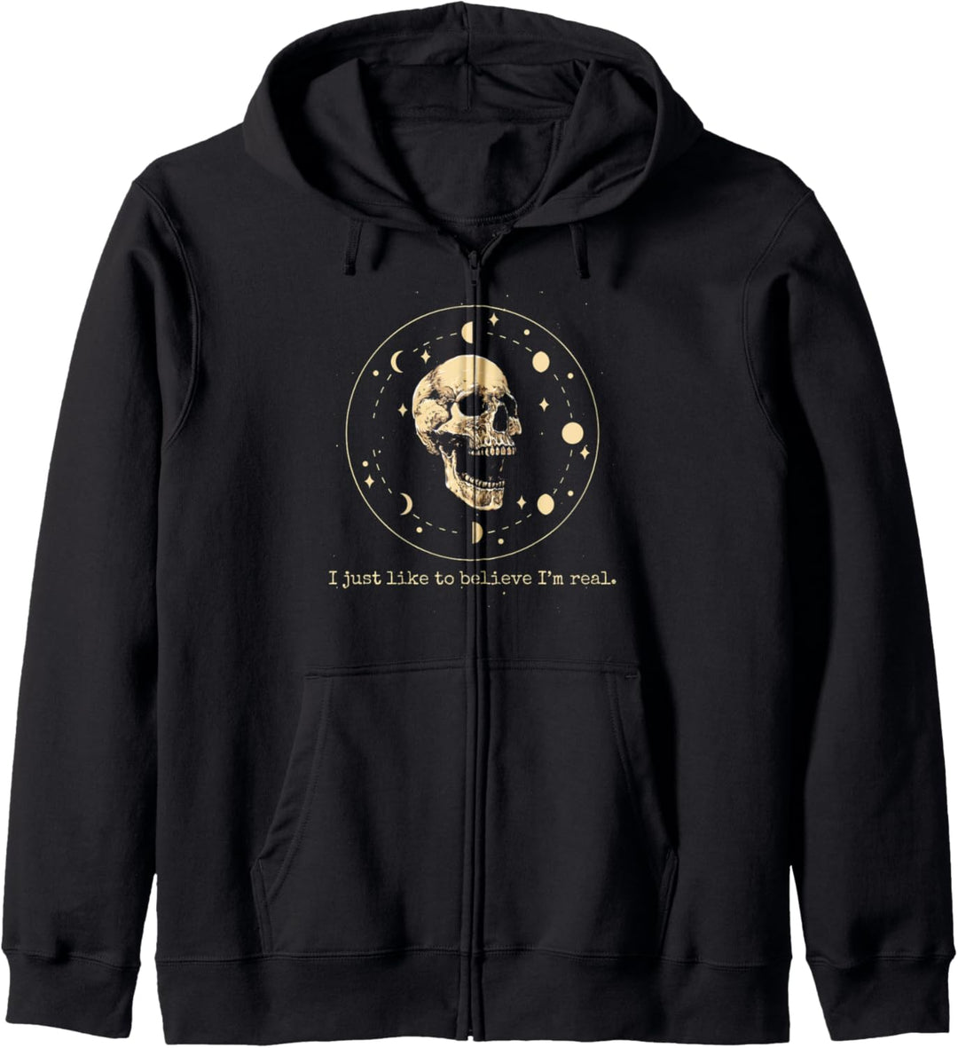 I Just Like To Believe I'm Real - Okkult Soft Goth Skull Kapuzenjacke