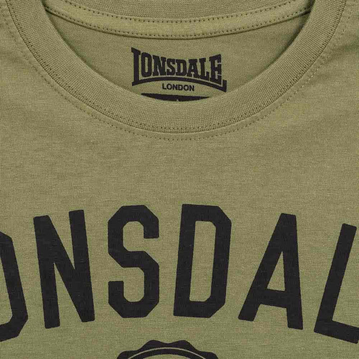 Lonsdale Herren T-Shirt Doppelpack Bangor Doppelpack M Black/Olive, M Black/Olive