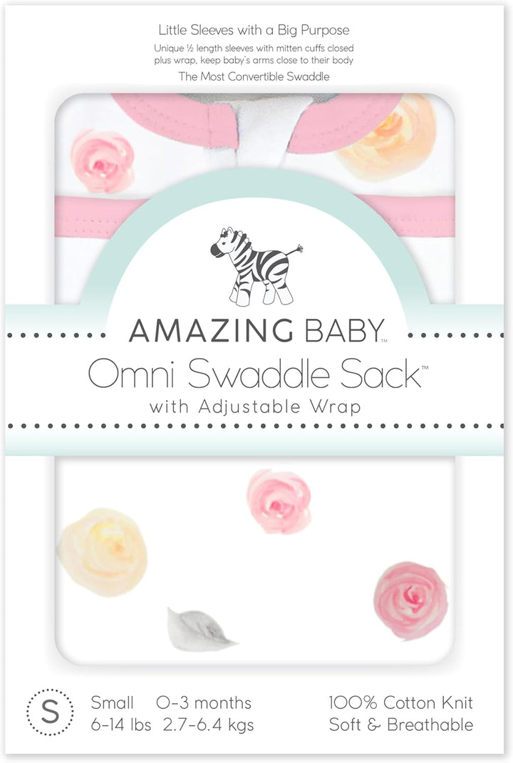 Amazing Baby 6-in-1 Omni Pucksack Baby, Pucktuch &amp; Puckschlafsack 0–3 Monate, Baby Schlafsack für Ne