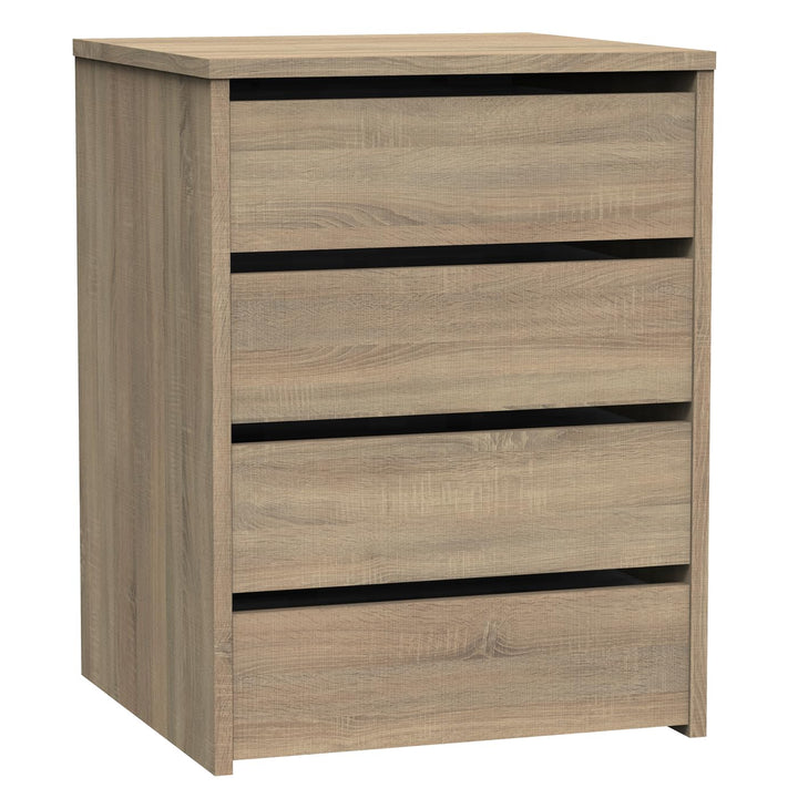 Muebles Pitarch | Kommode 4 Schubladen, Cambrian Eiche, 63,5x46x45 cm (Höhe x Breite x Tiefe), Kolle