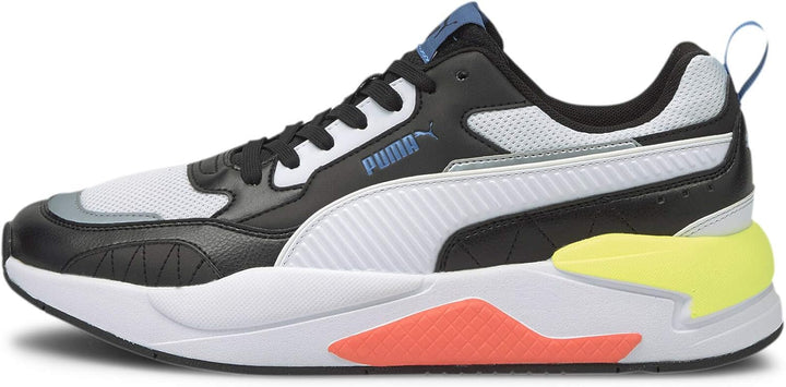 PUMA Unisex X-RAY 2 Square Sneaker, Puma Black Puma White Star Sapphire Soft Fluo Yellow