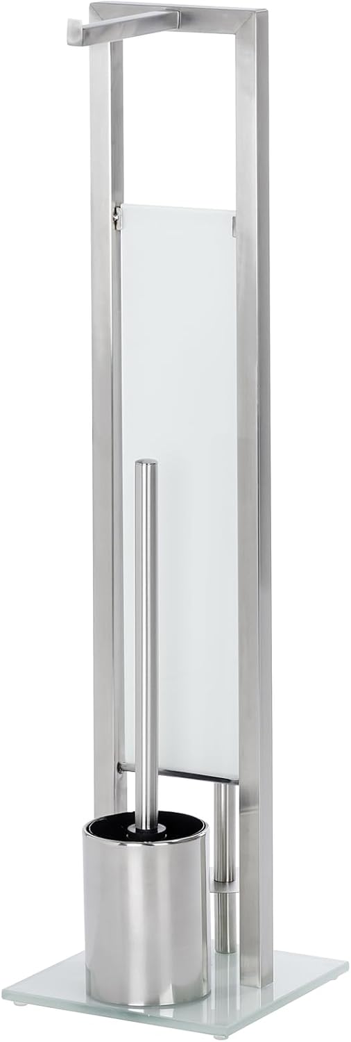 WENKO Stand WC-Garnitur Rivalta, mit integriertem Toilettenpapierhalter und WC-Bürstenhalter, in ros